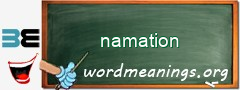 WordMeaning blackboard for namation
